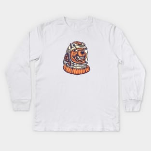 "Wild Astronaut" Logo Design Kids Long Sleeve T-Shirt